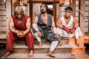 Ryu and Ken take a break from training with Master Gouken